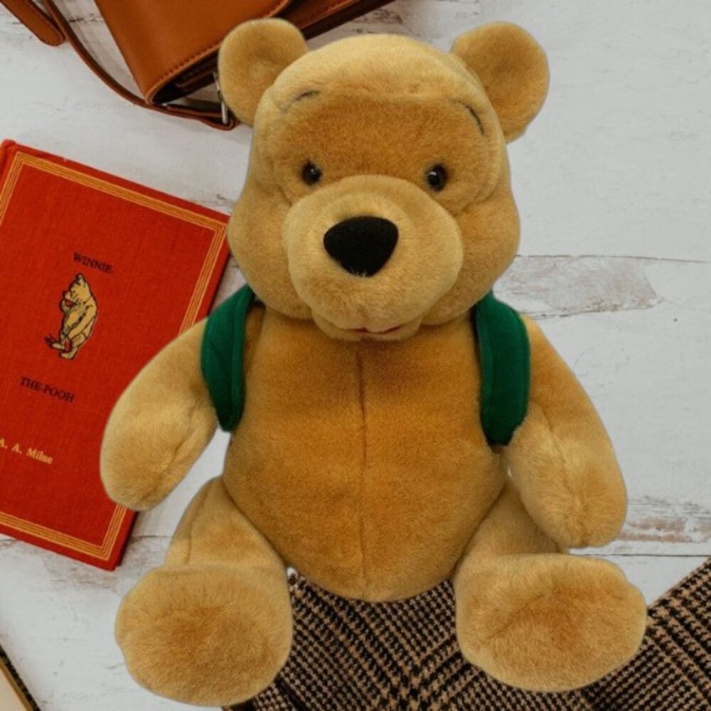 Winnie The Pooh Disney Store Back To School  Carrying Backpack w/Journal Plush